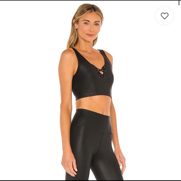 NWT Year of Ours Gloss Football Bra Black Glossy $79 - Picture 3 of 16